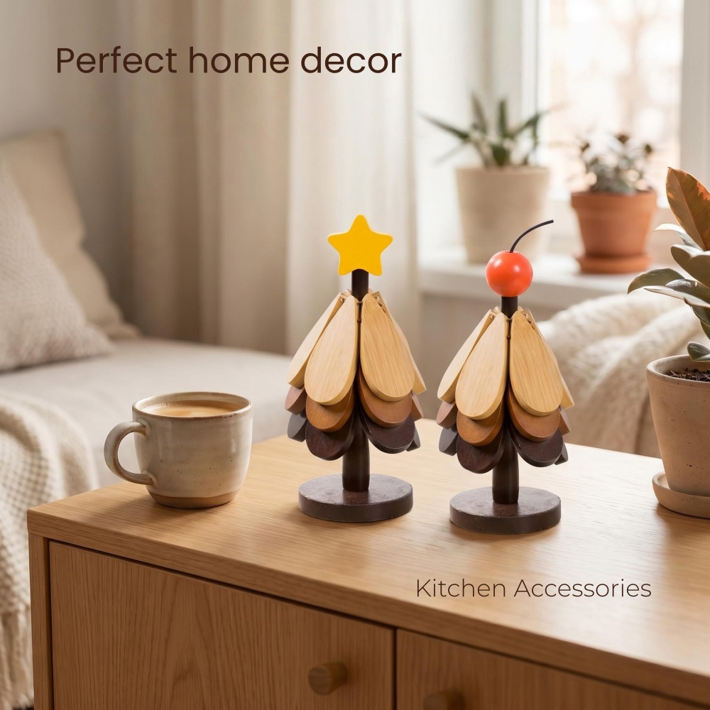 Christmas Tree Wooden Trivet
